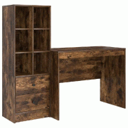 VidaXL Bureau avec tiroir 2 pcs Chêne fumé Modèle Titan Panorama Outdoor - 3337373