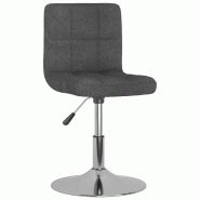 VidaXL Chaise pivotante à manger Gris foncé Tissu Modèle Cormelis - 3087469