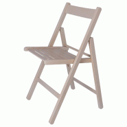 WellHome - Chaise BAS en bois de hêtre - finition blanche 43x47x79 cm - blanc Bois massif WH13342