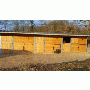 3 Boxes + Abri avec Poteaux Métalliques - BOX030 - Bois Douglas et Acier Galvanisé