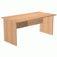 Bureau droit pied panneau So Presto - Cendre, Gris, 140 x 80 cm_0