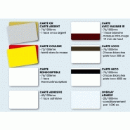 Carte pvc vierge