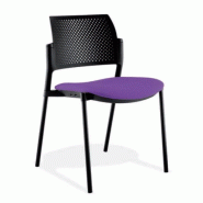 Chaise visiteurs  Kyos dossier polypro noir - Noir_0