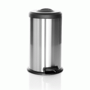 Collecteur de déchets / poubelle CLEAN X 40L acier avec dispositif de compactage intégré argent hjh OFFICE - argenté acier 741103