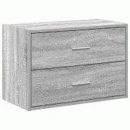 Helloshop26 - Armoire de rangement empilable 60 x 31 x 40 cm pratique pour organisation intérieure en bois d'ingénierie gris 02_0051198 - gris Bois
