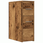 Helloshop26 - Armoire de salle de bain étroite pratique 22 x 44 x 61,5 cm avec roulettes style vintage en bois vieux bois 02_0050653 - métal 3000236