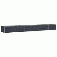 Helloshop26 - Jardinière moderne 480 x 80 x 45 cm pratique pour plantes d'intérieur et extérieur design industriel en acier 02_0059232 - acier 3000
