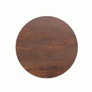 Plateau table Ø 70 x 1,2 cm compact effet Corten
