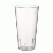 Starpak 10 Gobelets réutilisables 0,4 l Ø 7,5 cm · 14,5 cm translucide incassable - transparent plastique polypropylène 85196