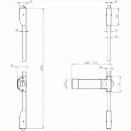 Antipanique pushbar 90+ l845 3pts argent - JPM - pj3000-08-0a - 435129 Antipanique pushbar 90+ l845 3pts argent - JPM - pj3000-08-0a - 435129