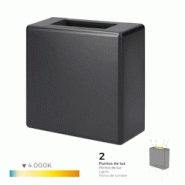 Applique Led 3W 85Lm 4000K Lumière Dia Ip65 12X12X5Cm Square 2 Projections Edm - 8425998321418 Applique Led 3W 85Lm 4000K Lumière Dia Ip65 12X12X5Cm Square 2 Projections Edm - 8425998321418