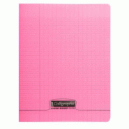 Calligraphe Lot de 10 Cahier Ligne 8000 17x22, 96p./48 feuilles 90 g/m² piquées, couv. PP rose, Séyès - 3210330181219