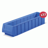 Carton de 32 bacs tiroirs plastique multibox h. L.120 x p.500 mm_0