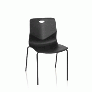 Chaise de conférence / Siège visiteur T36 V Noir hjh OFFICE - noir plastique polypropylène 820025