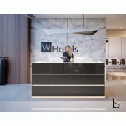 Comptoir d'accueil lumineux Pearl - ACOA - Noir_0