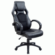 Fauteuil de bureau chaise siÈge sport ergonomique noir 0509006