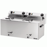 Friteuse électrique - 2 cuves - 2 x 10 L - avec robinet de vidange - 162910 | Bartscher