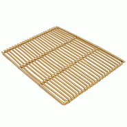 Grille rectangulaire en polypropylène beige - 43x31,5x1,5cm - Lavable et hygiénique