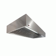 KBS Gastrotechnik KBS Hotte murale forme cubique 2600x900x450 mm Filtre pare-flamme type F1 acier inoxydable - 4059395042603