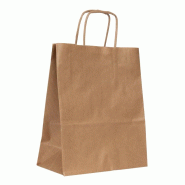 Lot de 50 sacs kraft à soufflet 25x11x31 cm, coloris naturel - 3270241016451