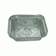 Packnwood FHC - 100Pcs - Barquette aluminium rectangulaire 145x122x40mm 450ml - argenté aluminium - recyclable et robuste Packnwood FHC - 100Pcs - Barquette aluminium rectangulaire 145x122x40mm 450ml - argenté aluminium - recyclable et robuste
