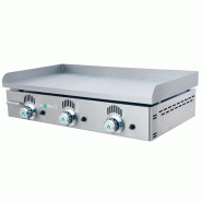 Plancha à gaz NOVO-CROM semi-rainurée en CHROME - L1000 | Mainho - NCR100N