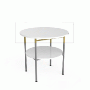 Plateau table Round -  rond en bois Dia.1000mm Ep22mm - blanc