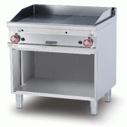Redcook Fry-top gaz ½ rainuré ½ lisse, 2 zones de cuisson sur meuble ouvert, structure inox, 80x70,5x90 cm, modèle FTLR-78G - 1918