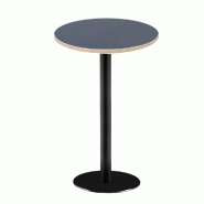 RestooTab - Mange-debout Rome Ø60cm bleu fes fenix chants couleur bois - bleu Bois manufacturé TB-ROMFF-R60M-BL.FES-BOI