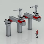 Robot cartésien cantilever 2 à 3 axes, basé sur une structure en porte-à-faux qui offre un compromis coût/porté ainsi qu'une grande capacité de levage