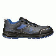 Safety Jogger - Chaussures de sécurité basses sportives anti-perforation avec embout en acier CADOR noir et bleu S1P Noir / Bleu Taille 39 - 39 noir