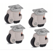 Jeu de 4 - Roulette niveleuse 63mm Roue Blickle Roulette 500kg HRP-POA 63G Jeu de 4 - Roulette niveleuse 63mm Roue Blickle Roulette 500kg HRP-POA 63G