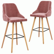 VidaXL Tabourets de bar lot de 2 rose velours Modèle Atlas Pure Plus - rose 289467