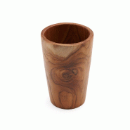 Bazar Bizar Tasse en bois de teck 8x8x12 cm naturel - marron Bois massif BASU503