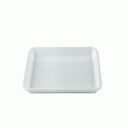 Betik Ecoline – 500 unités – Plateau rectangulaire bagasse blanc – 20,5 x 14,5 cm - blanc Bagasse 1011114