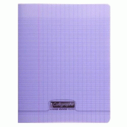 Calligraphe Lot de 10 Cahier Ligne 8000 A4, 96p./48 feuilles 90 g/m² piquées, couv. PP violette, Séyès - 3210330181370