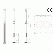 Colonne lumineuse d'éclairage public sal deco 3 / led / 56 w / en aluminium anodisé / 3,5 m