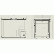 Congélateur bahut couvercle en inox 305 l l1041mm 7151.1105 COMBISTEEL
