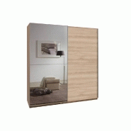 DRESSING PORTES COULISSANTES CLAPTON 179 CM CHÊNE / MIROIR