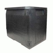 GILAC Conteneur isotherme 600 x 400 mm - 126 L - chargement frontal - Noir G012641 - noir 3573678699816
