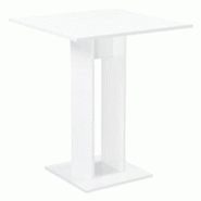 Helloshop26 - Table à manger de forme carrée pour salle à manger cuisine salon 78 cm blanc brillant 03_0006120 - 3000717299787 Helloshop26 - Table à manger de forme carrée pour salle à manger cuisine salon 78 cm blanc brillant 03_0006120 - 3000717299787