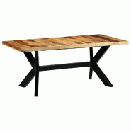 Helloshop26 - Table de salon salle à manger design 180 cm bois de sesham solide 0902280 - Bois massif 3000124211303