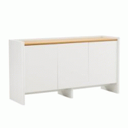 Oviala Business Buffet 3 portes moderne rectangulaire L140 cm vert - vert Bois massif 113883 Oviala Business Buffet 3 portes moderne rectangulaire L140 cm vert - vert Bois massif 113883