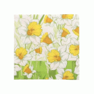 Papstar 600 serviettes, 3 plis, pliage 1/4, 25 cm x 25 cm «Narciso» - vert papier 89241-C