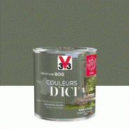 Peinture bois extérieur couleurs d'ici® V33, kaki grisé velours 0.5 l