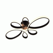 Plafonnier LED 3000K noir mat, variateur SWITCH intégré - Trio - Fly - noir métal 4017807600865