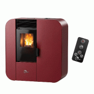 Poêle à granulés Etanche Slim Astral 13,8 kW Bordeaux Sannover - rouge GRPL26010138RSA