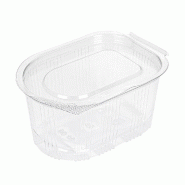 Pot à sauce avec couvercle attenant PET 80 ml 7,5x5,5x3,7cm - par 1000