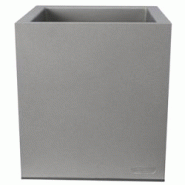 Pot en plastique carré aspect granit 30 cm Gris clair Riviera - gris 3580798231772 Pot en plastique carré aspect granit 30 cm Gris clair Riviera - gris 3580798231772