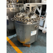 Réacteur aseptique en inox 316l 130 litres d'occasion avec veste et isolation thermique - référence                        :                         c9593